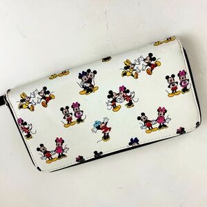 Disney Minnie & Mickey Full Size Wallet Zip Wallet